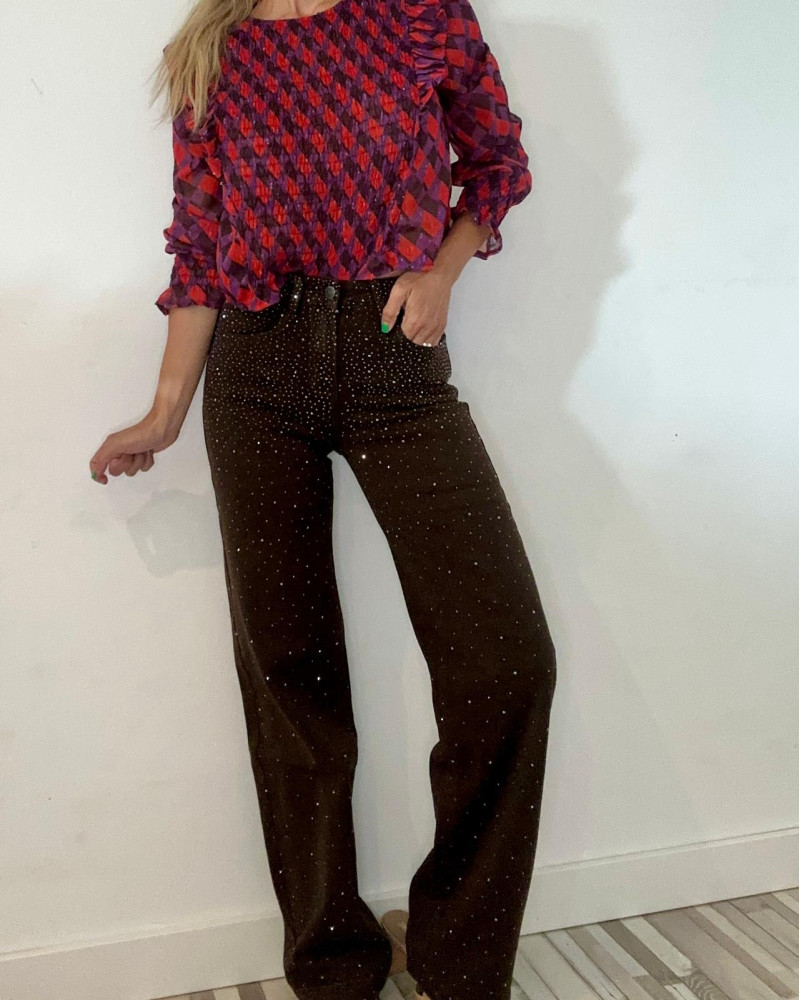 Jeans brillo chocolate