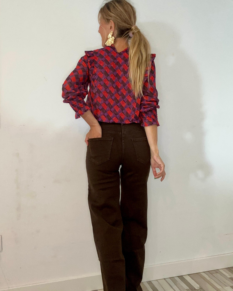 Jeans brillo chocolate