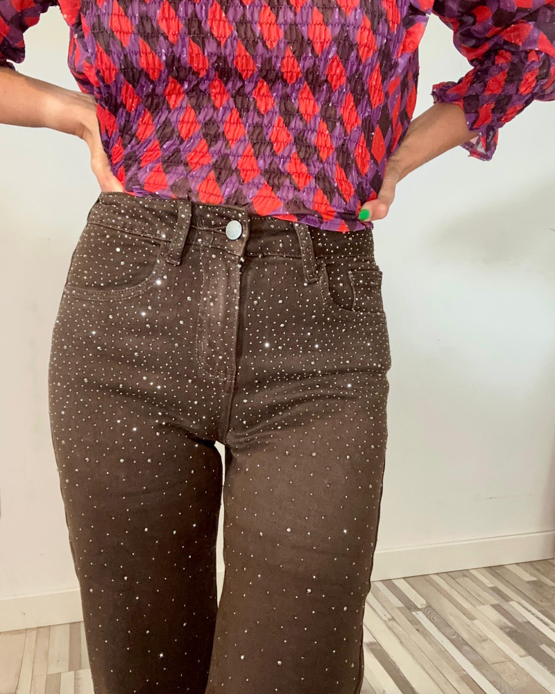 Jeans brillo chocolate