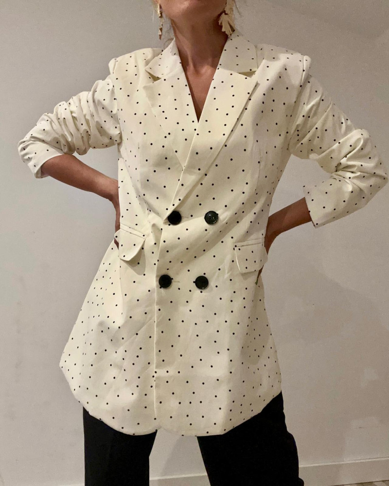 Blazer lunares cinturón