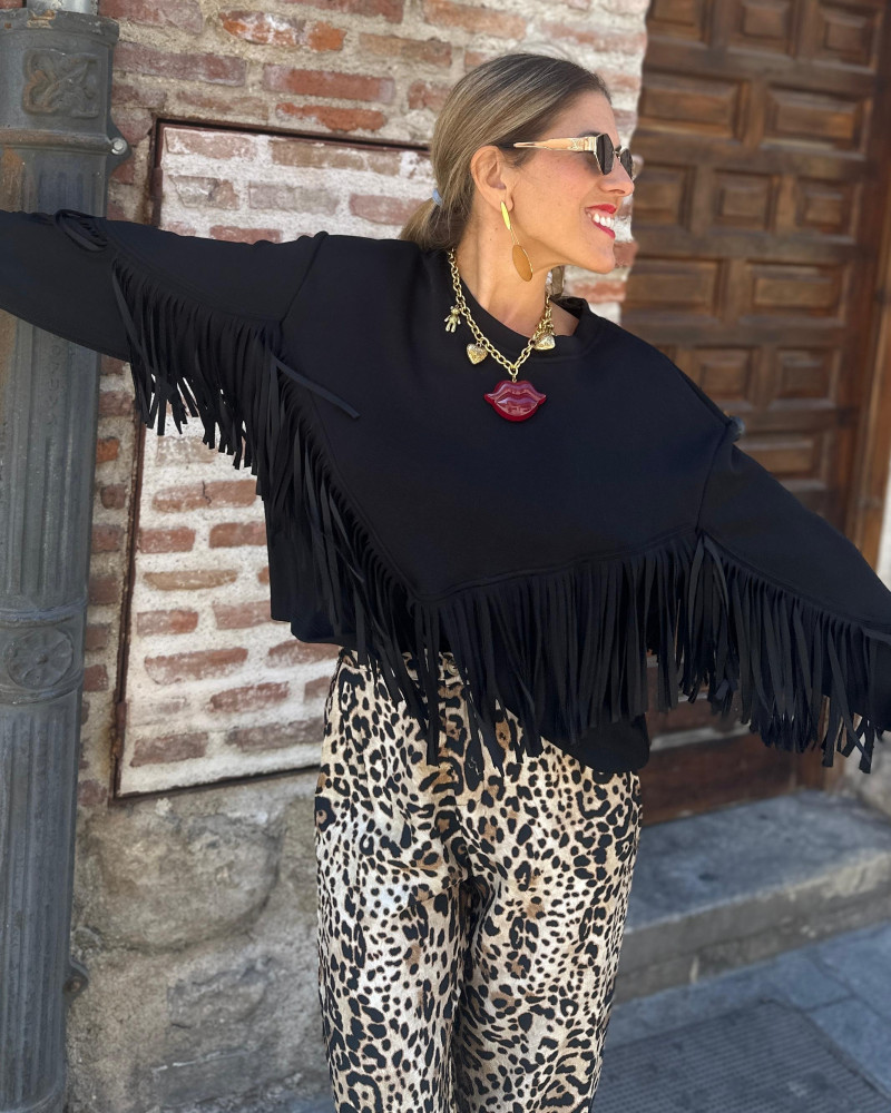 Sudadera Flecos