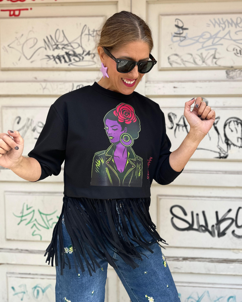 Sudadera Mariquilla Flecos
