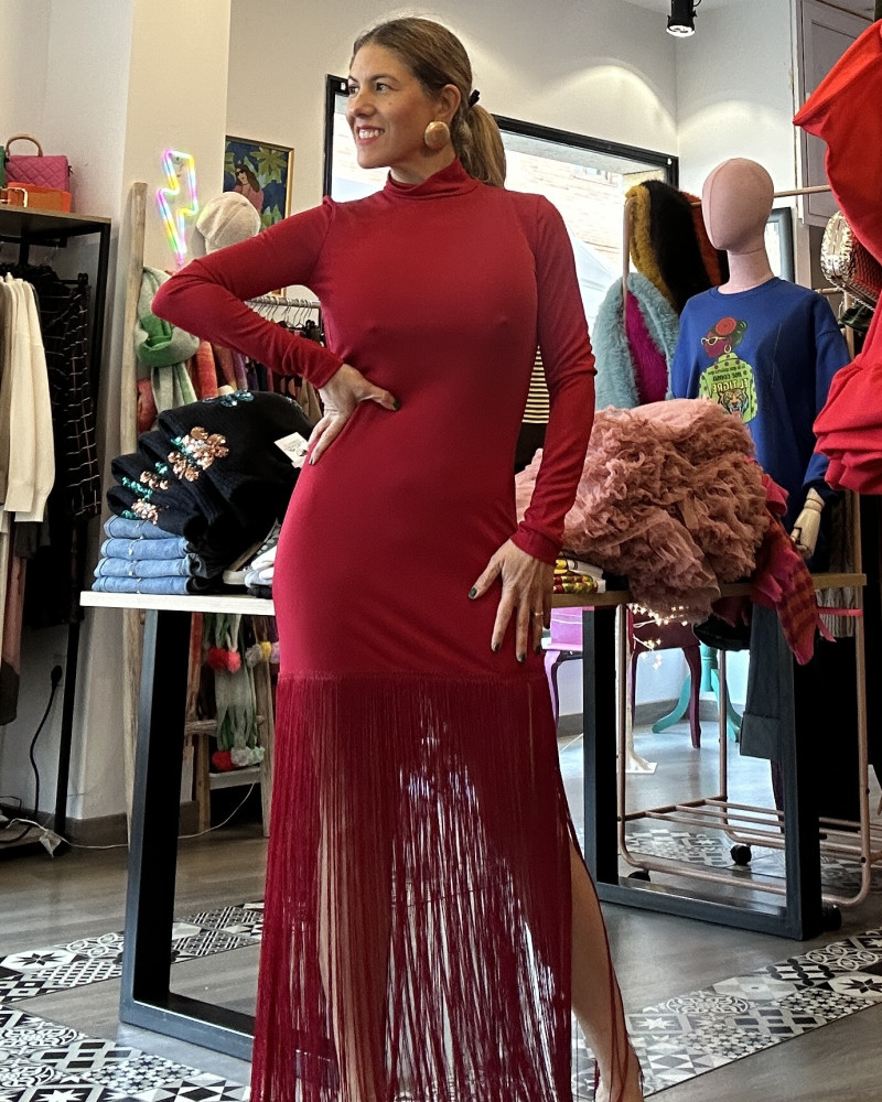 Vestido Carmen Flecos