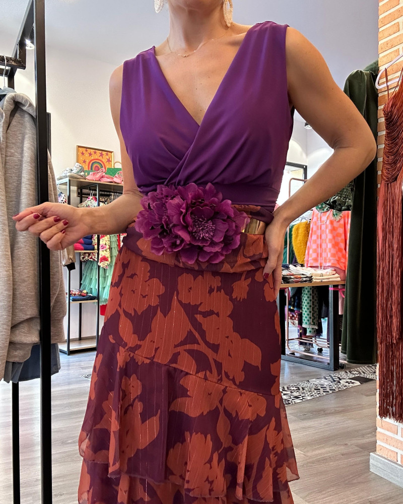 Cinturón Flores Moradas