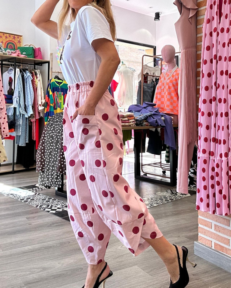 Pantalón Barrel  Lunar