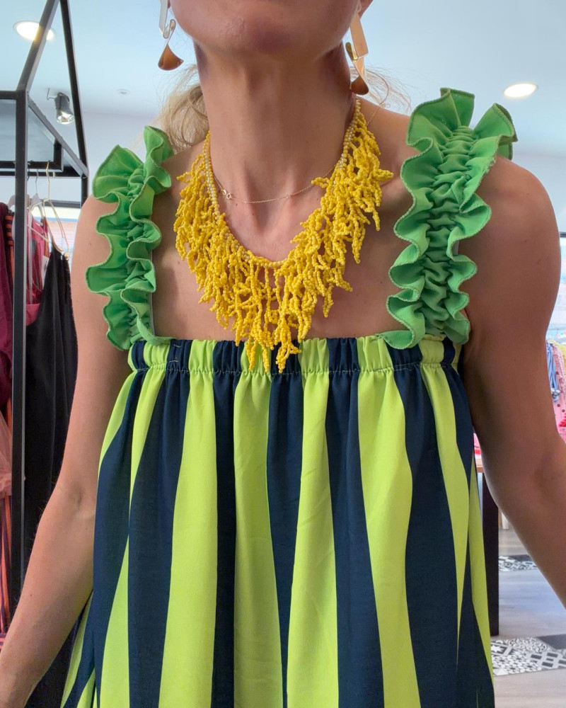 Vestido Rayas fluor