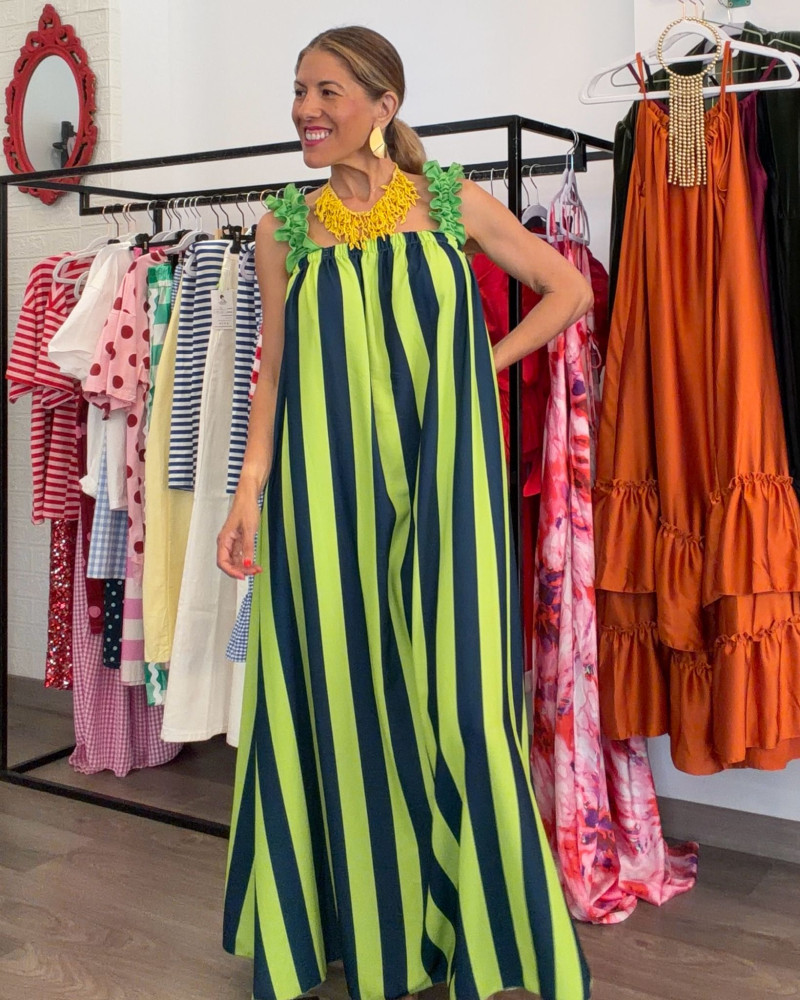 Vestido Rayas fluor