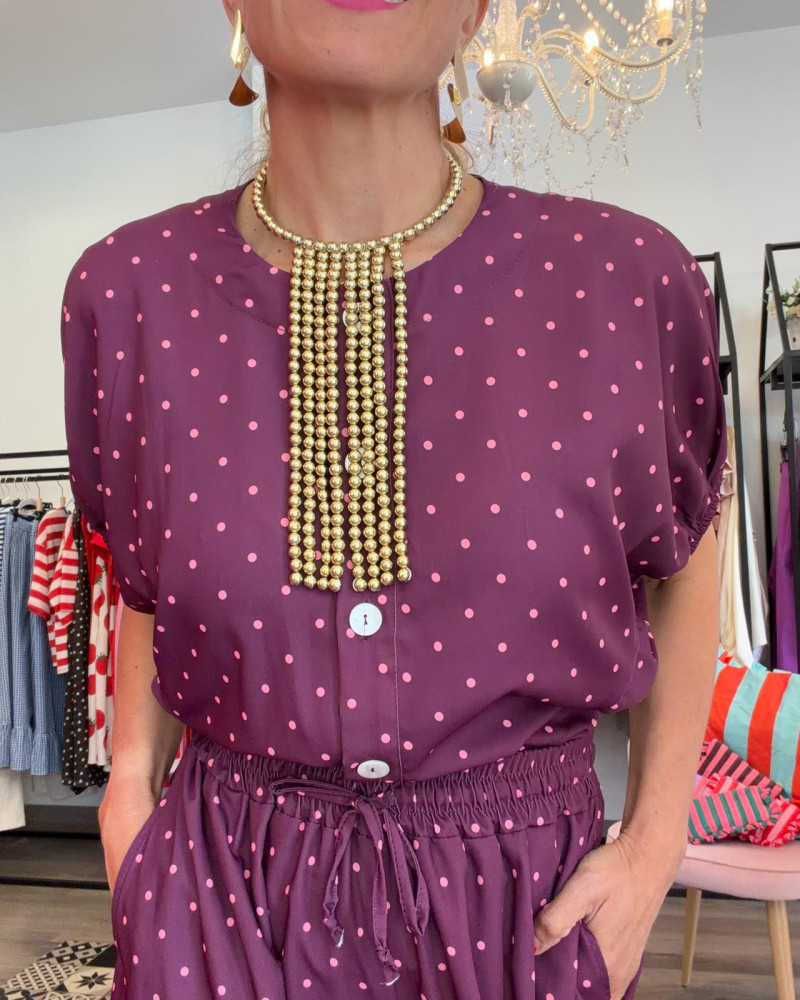 Camisa Marta berenjena