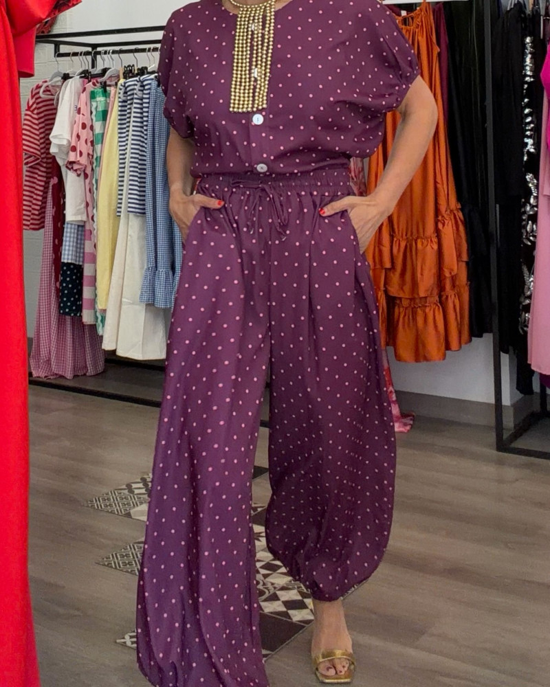 Pantalón Marta berenjena