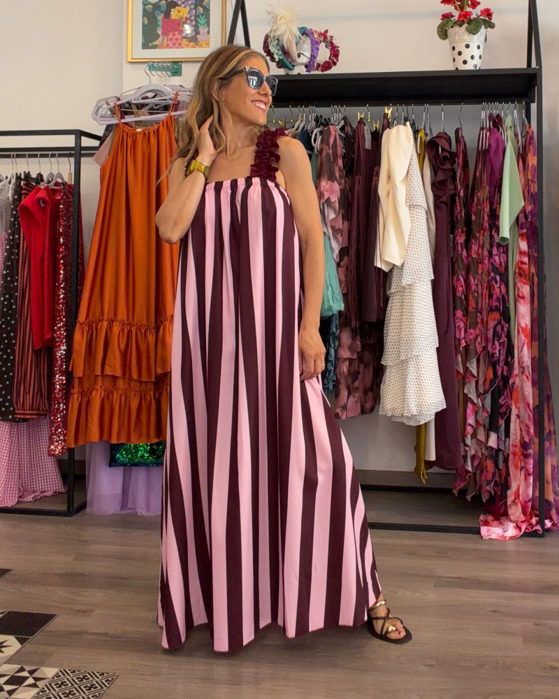 Vestido Rayas fluor