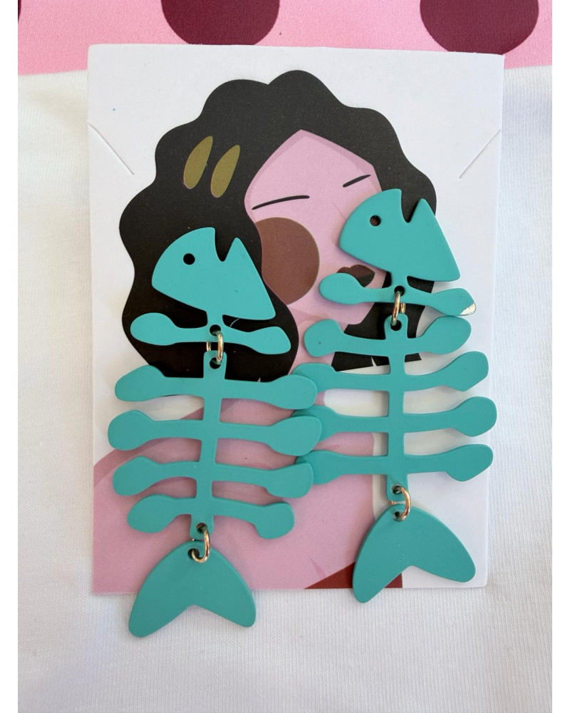 Pendientes raspa pescado