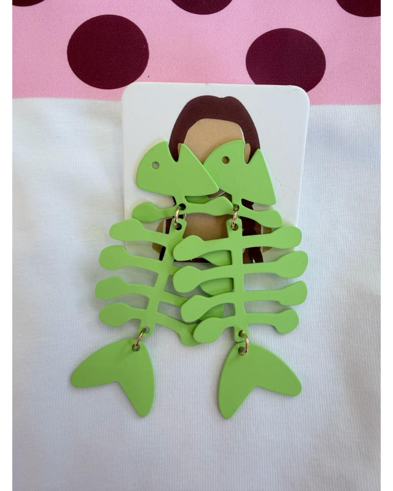 Pendientes raspa pescado