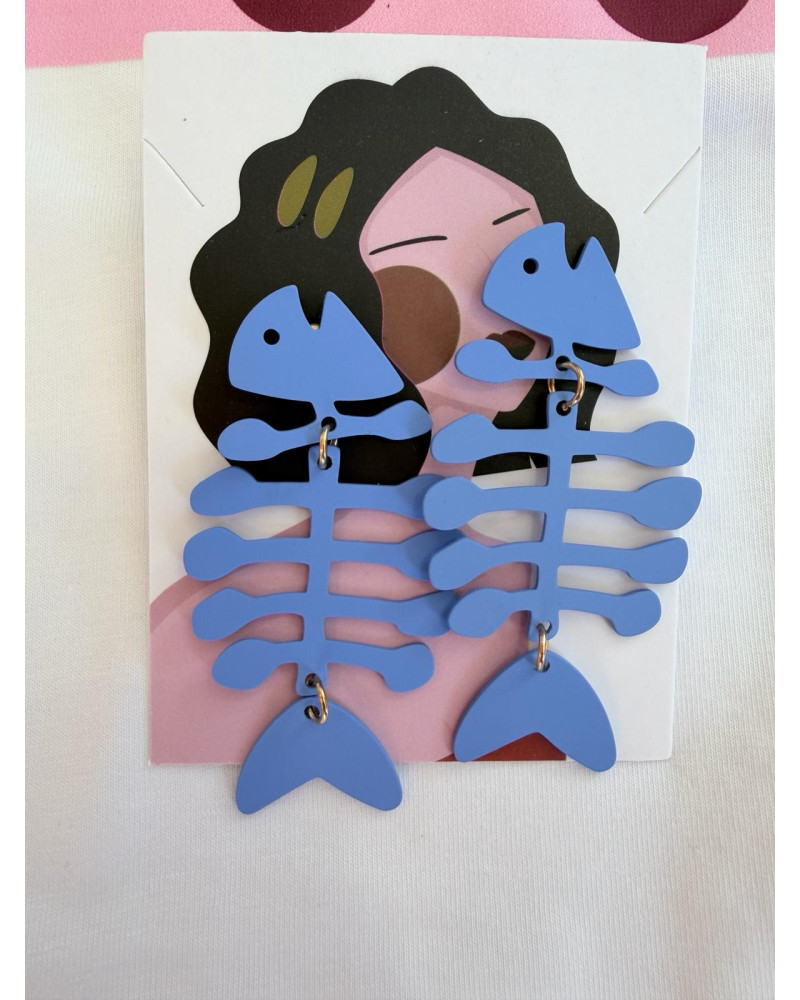 Pendientes raspa pescado