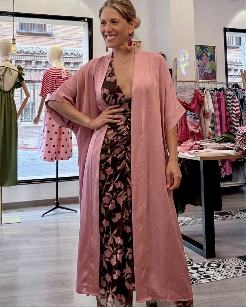 Kimono satén Nude