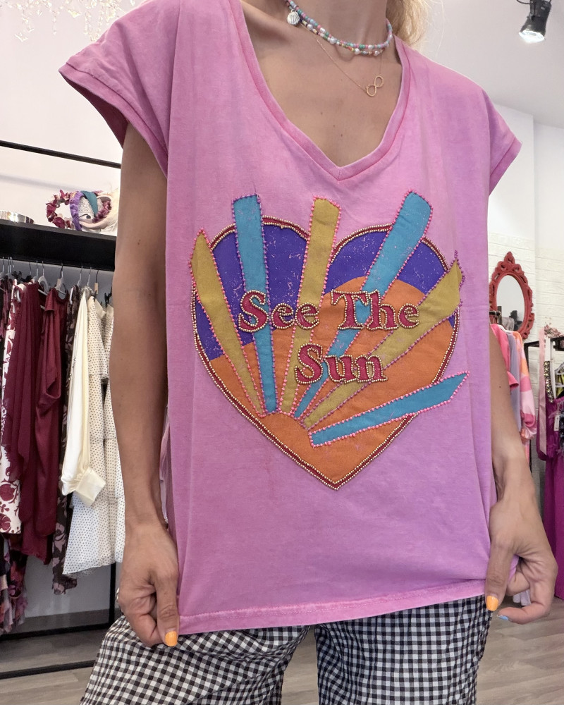 Camiseta pedrería sun