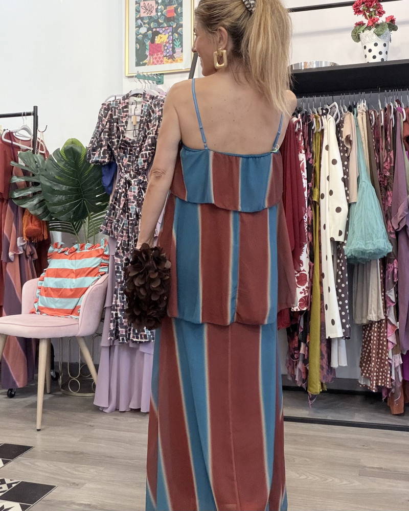 Vestido gasa degradado Mencia