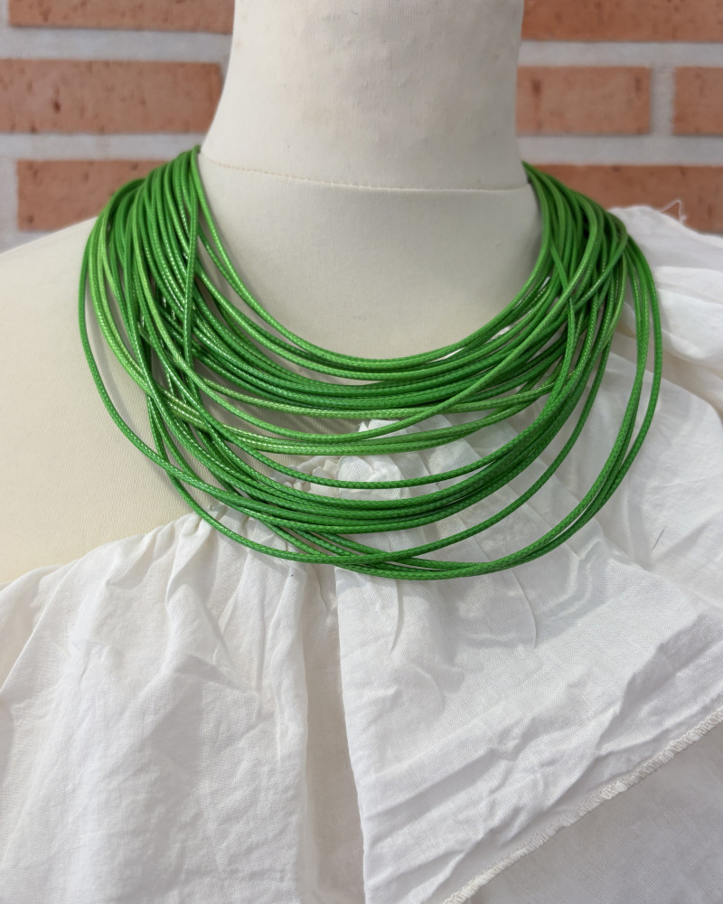 Collar Multicordón Verde