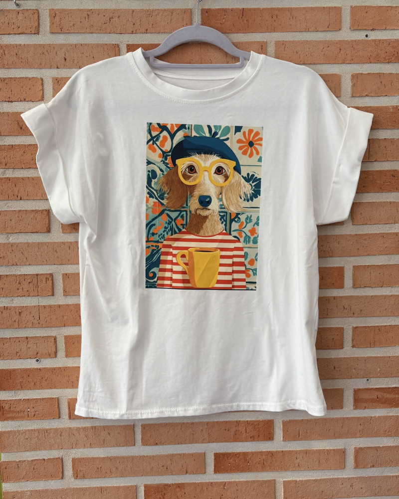 Camiseta Perro parisino