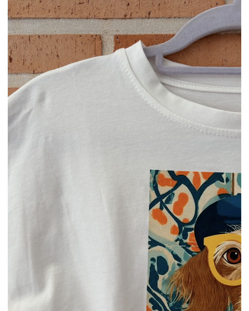 Camiseta Perro Boina