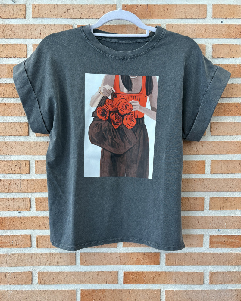Camiseta Rosas