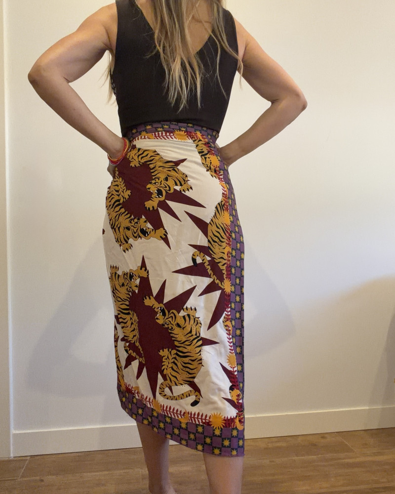 Pareo estampado malva