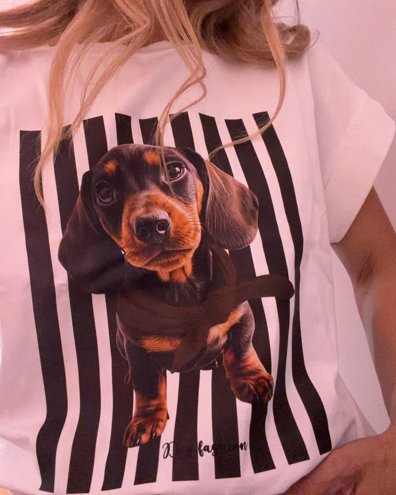 Camiseta dog marrón
