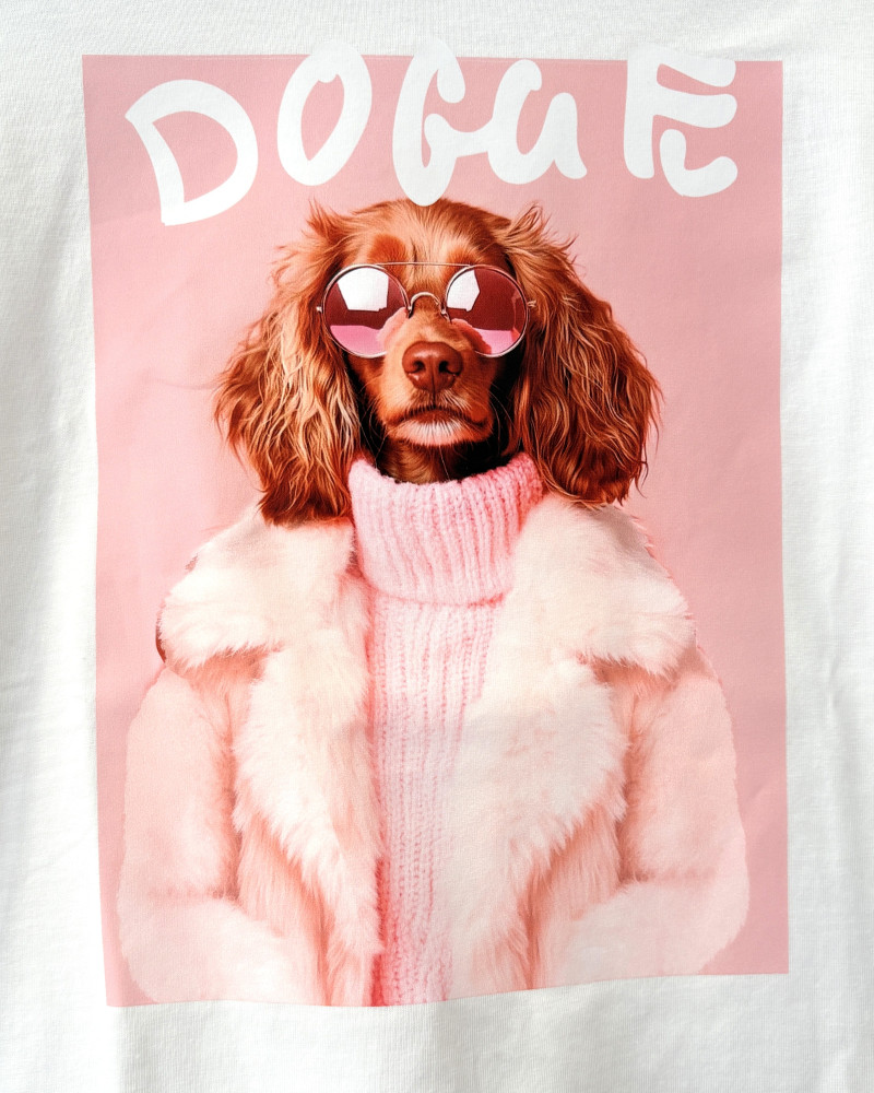 Camiseta Dogue rosa