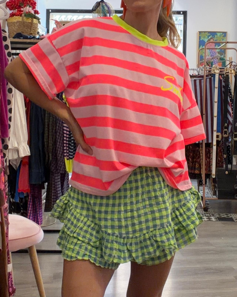 Falda pantalón vichy fluor