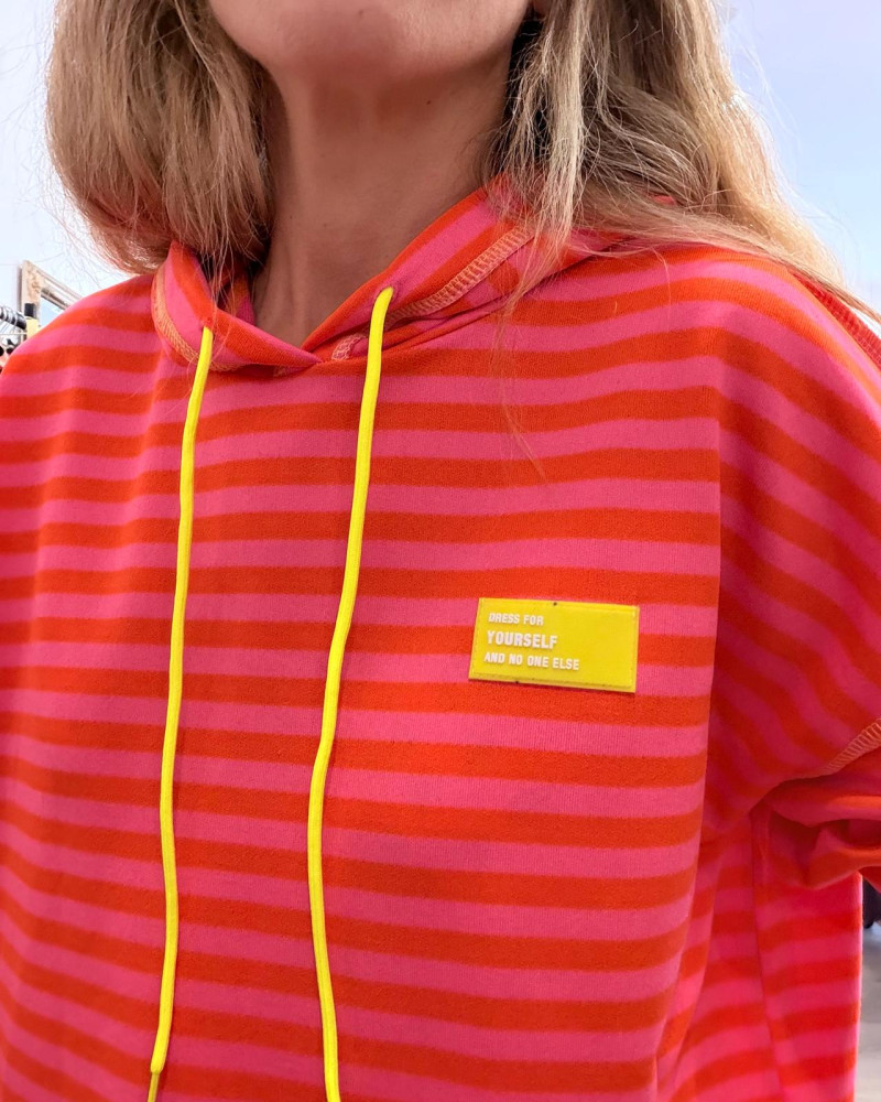 Sudadera capucha rayas