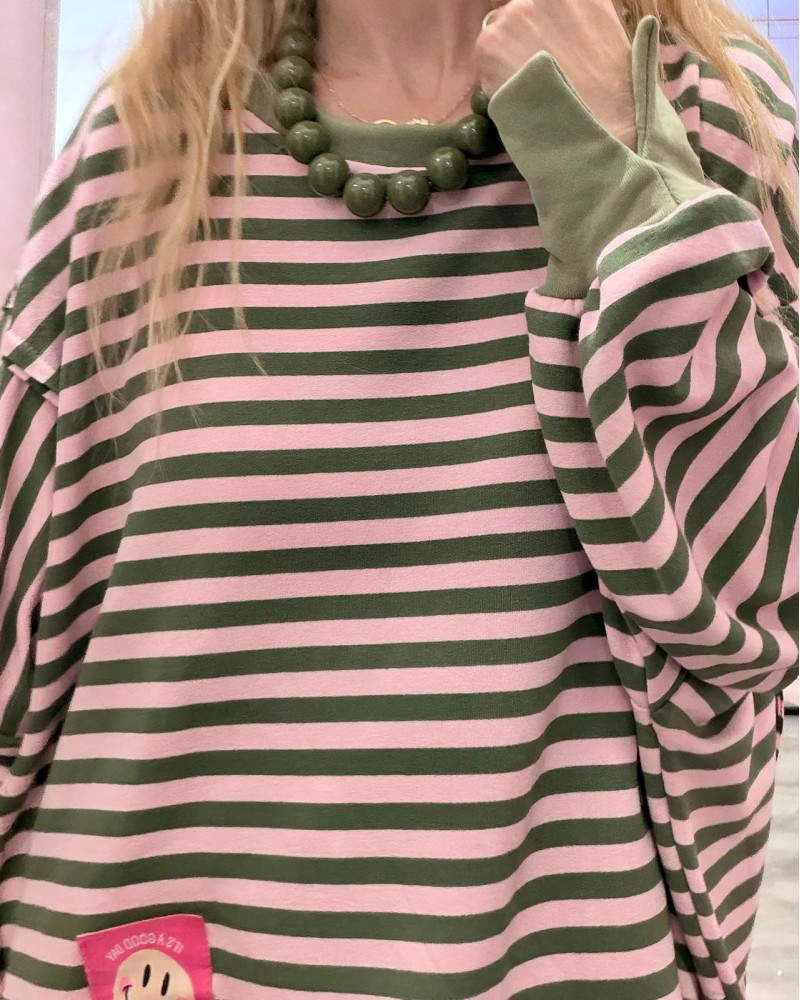 Sudadera smile rayas