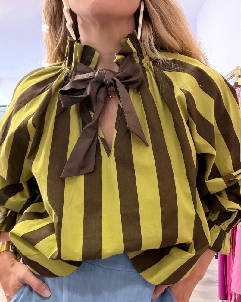 Blusa lazo rayas Paola