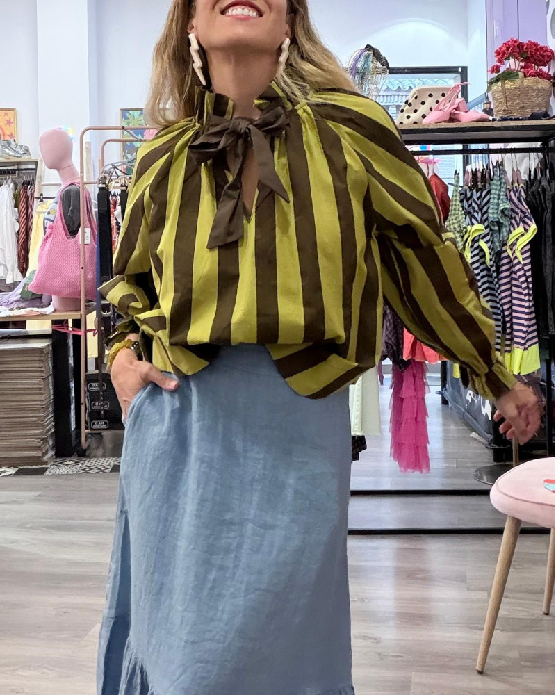 Blusa lazo rayas Paola