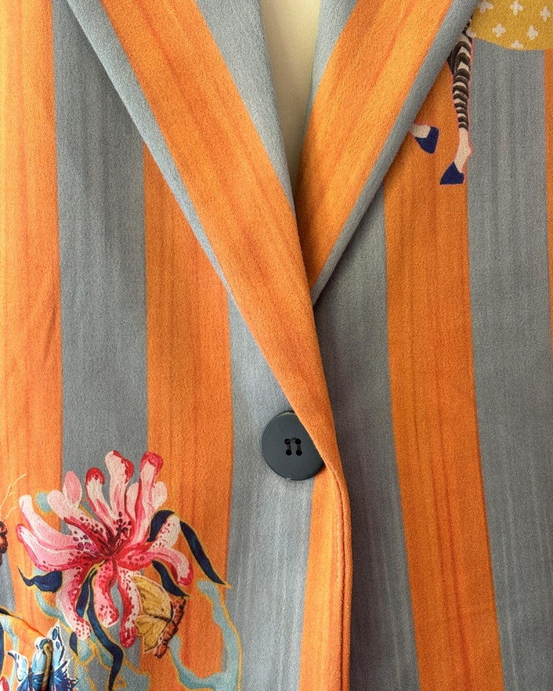 Blazer estampado cebra