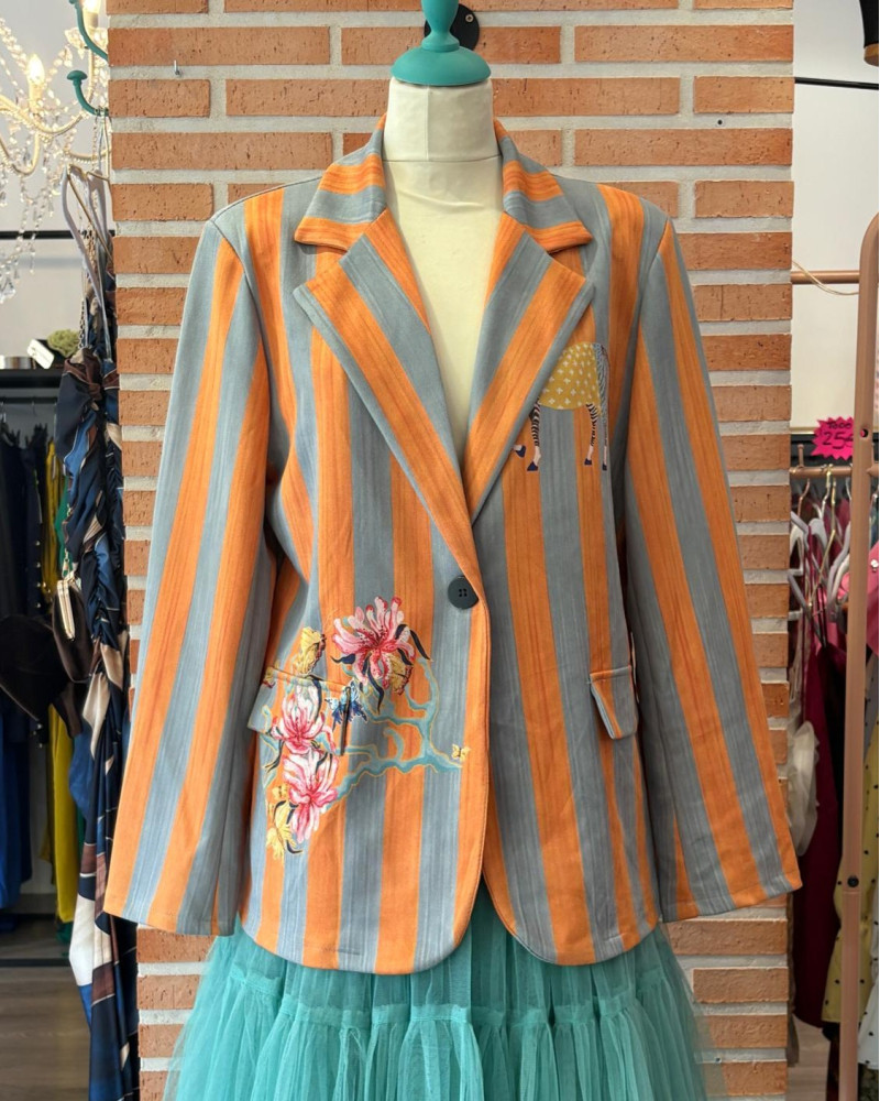 Blazer estampado cebra