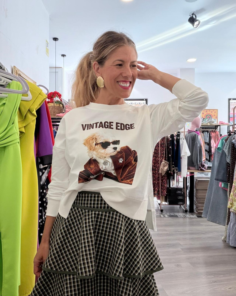 Sudadera perro vintage edge