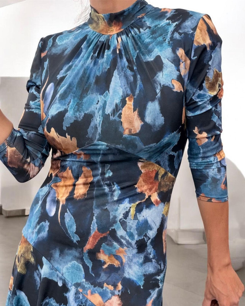Vestido volantes cuello Perkins