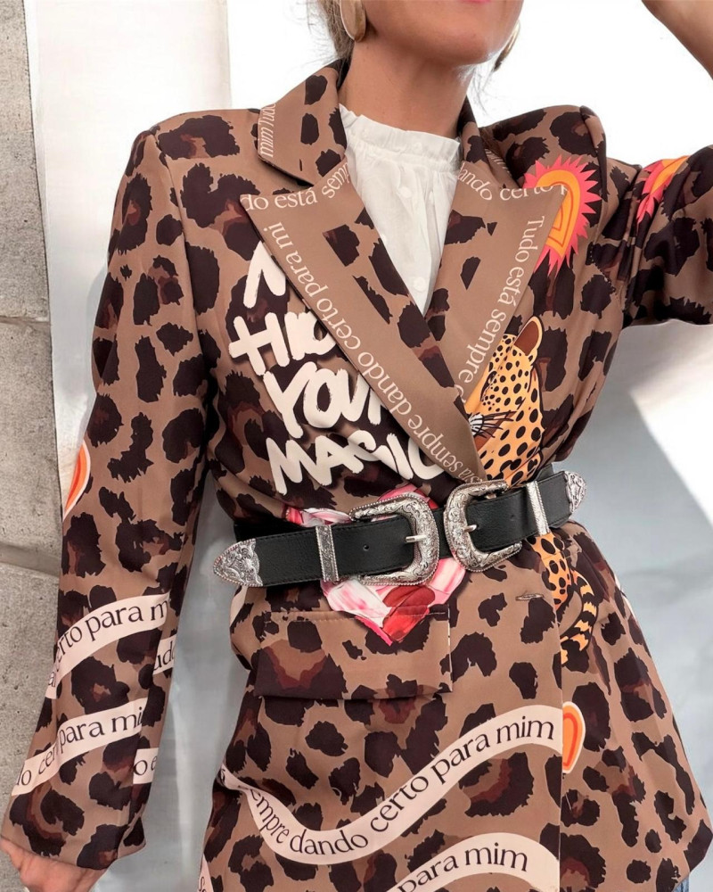 Blazer animal print