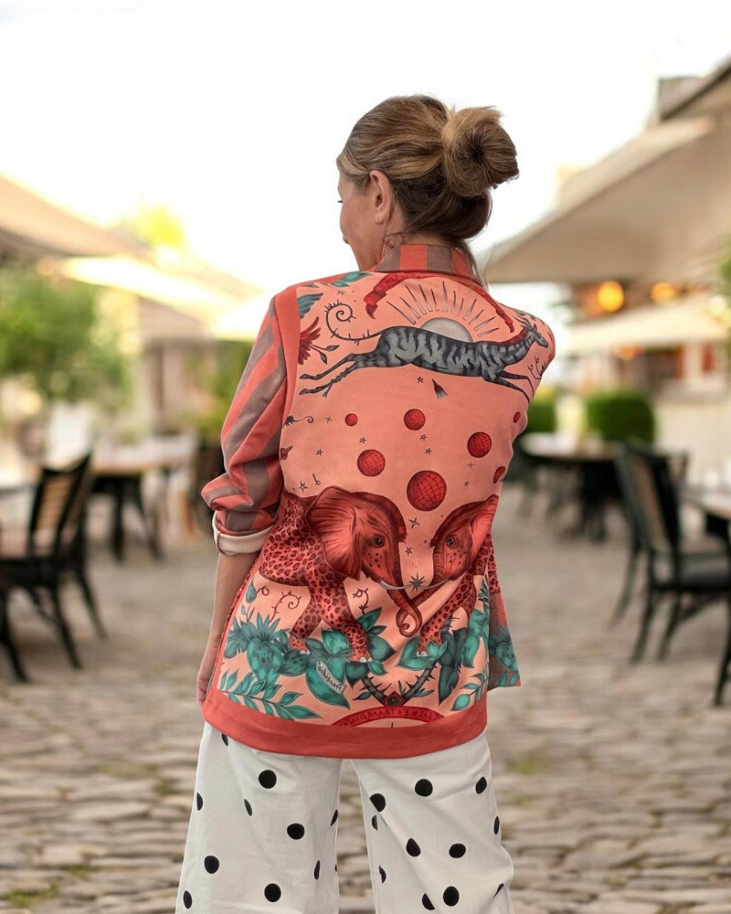 Blazer estampado elefante