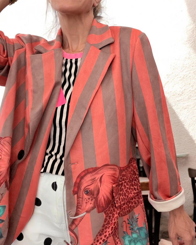 Blazer estampado elefante