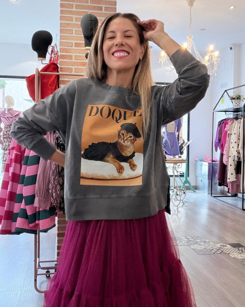 sudadera gato paris