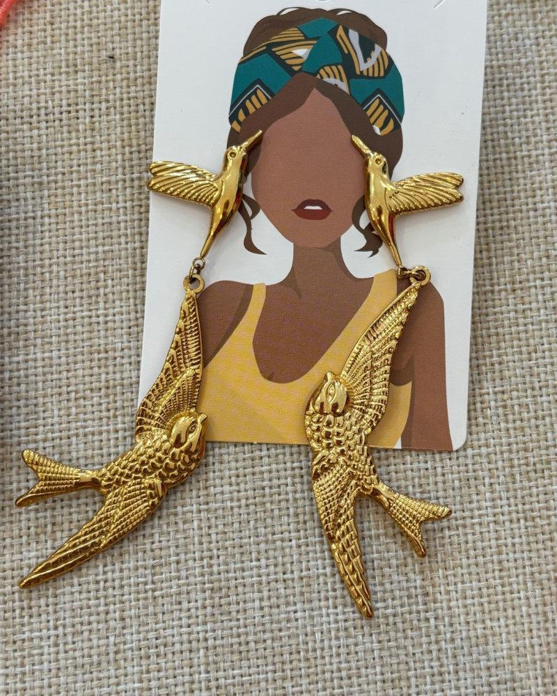 Pendientes colibrí