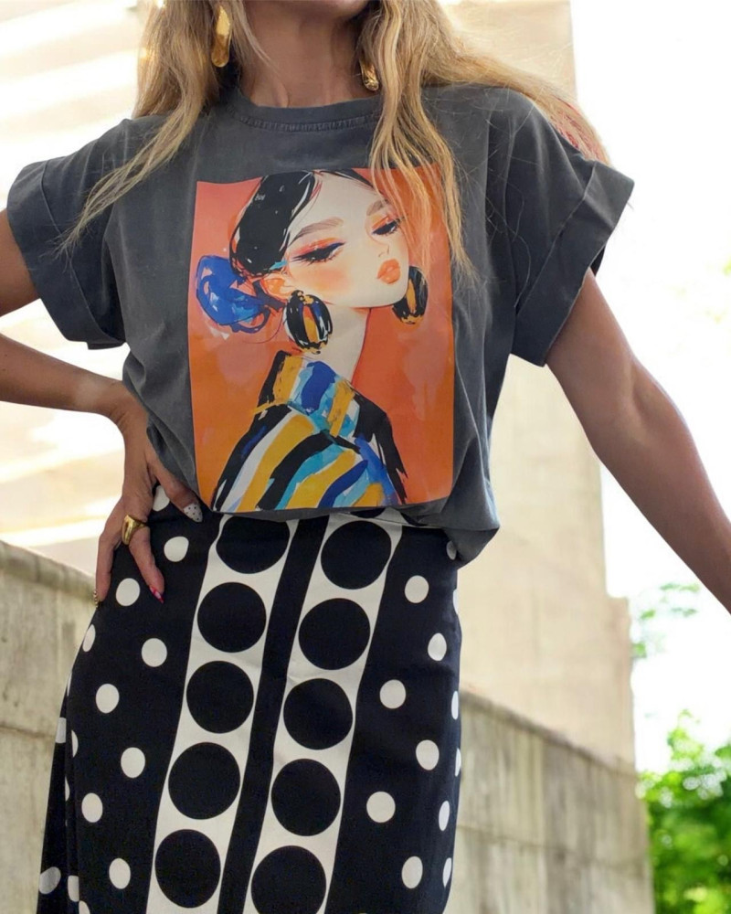 Falda lunares mix