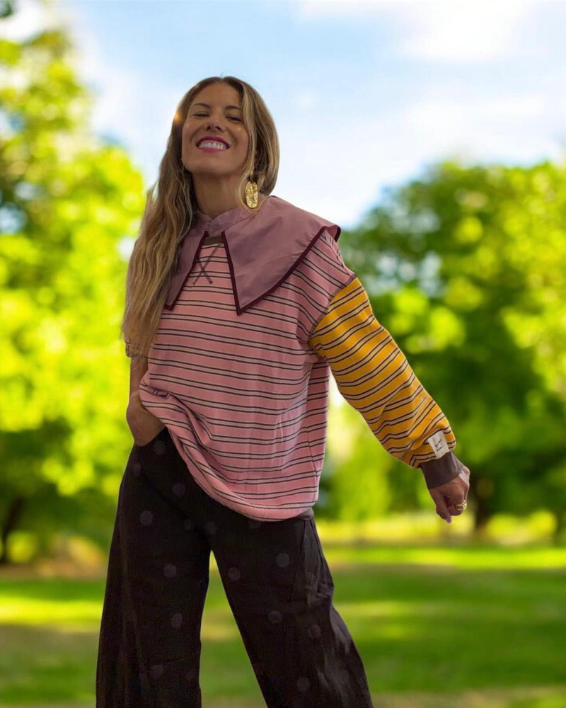 Sudadera rayas mix
