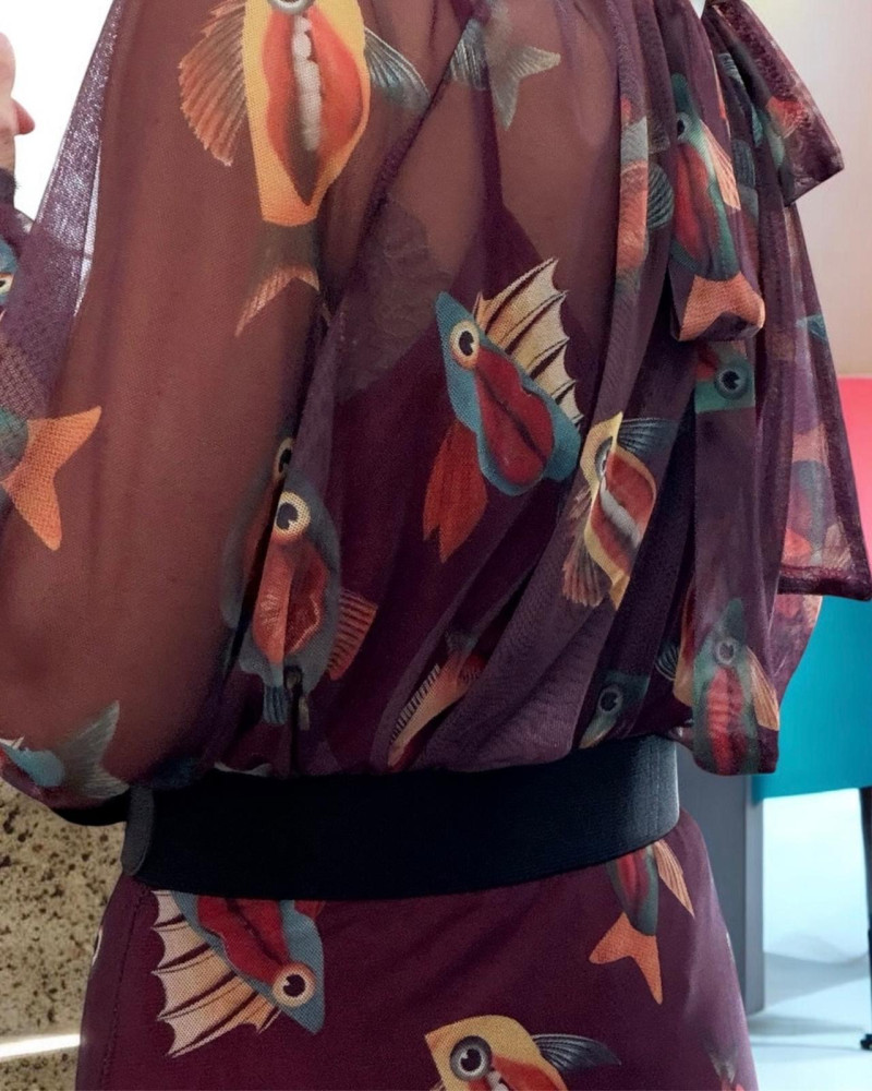 Blusa gasa peces