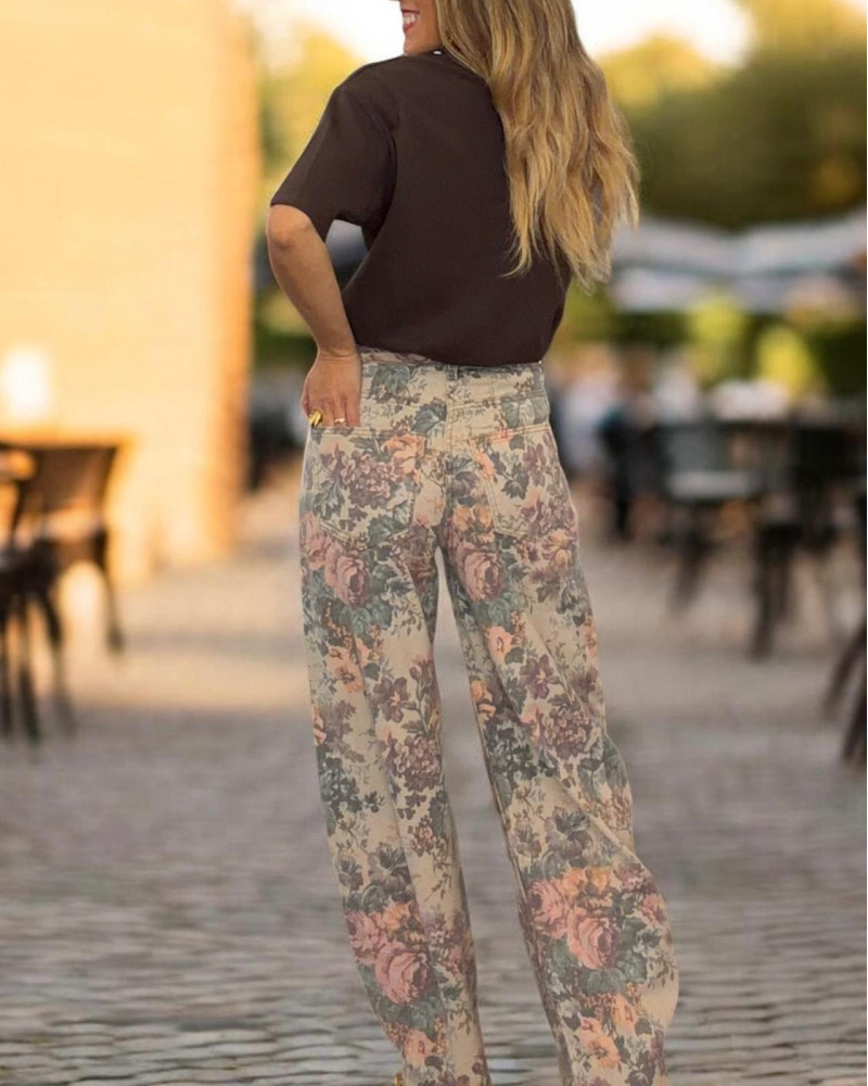 Jeans flores Versalles